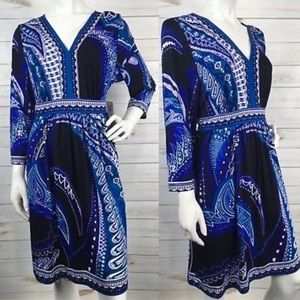 ECI V-Neck Long Sleeve Dress